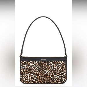 Anine Bing Black and Brown Leopard Shoulder Bag NWOT